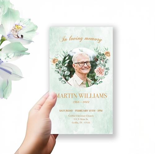 Show details for Multi Floral Trifold Program