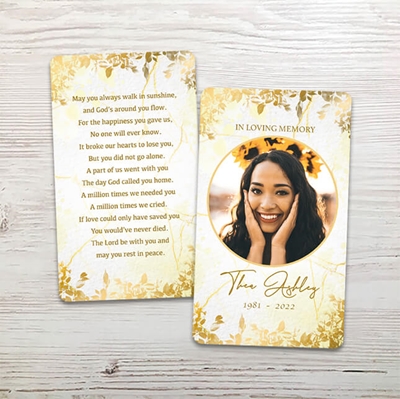 Show details for Gold Leaves Memorial Package