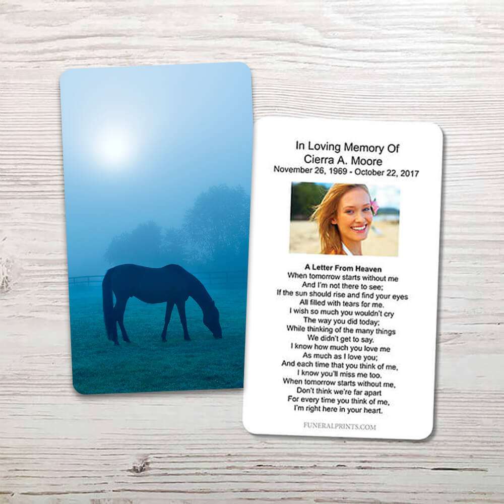 Show details for Horse Memorial Card