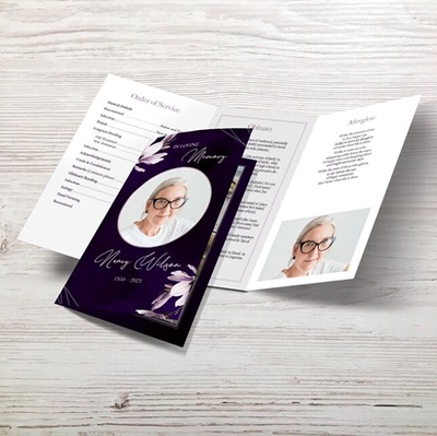 Show details for Purple Lilies Trifold Program